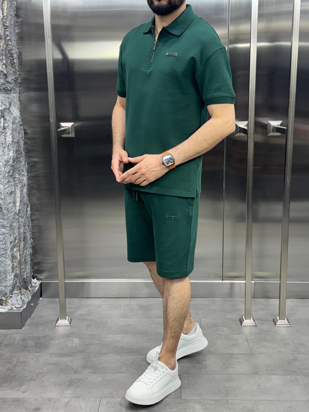 Zegna Şortlu Takım Yeşil