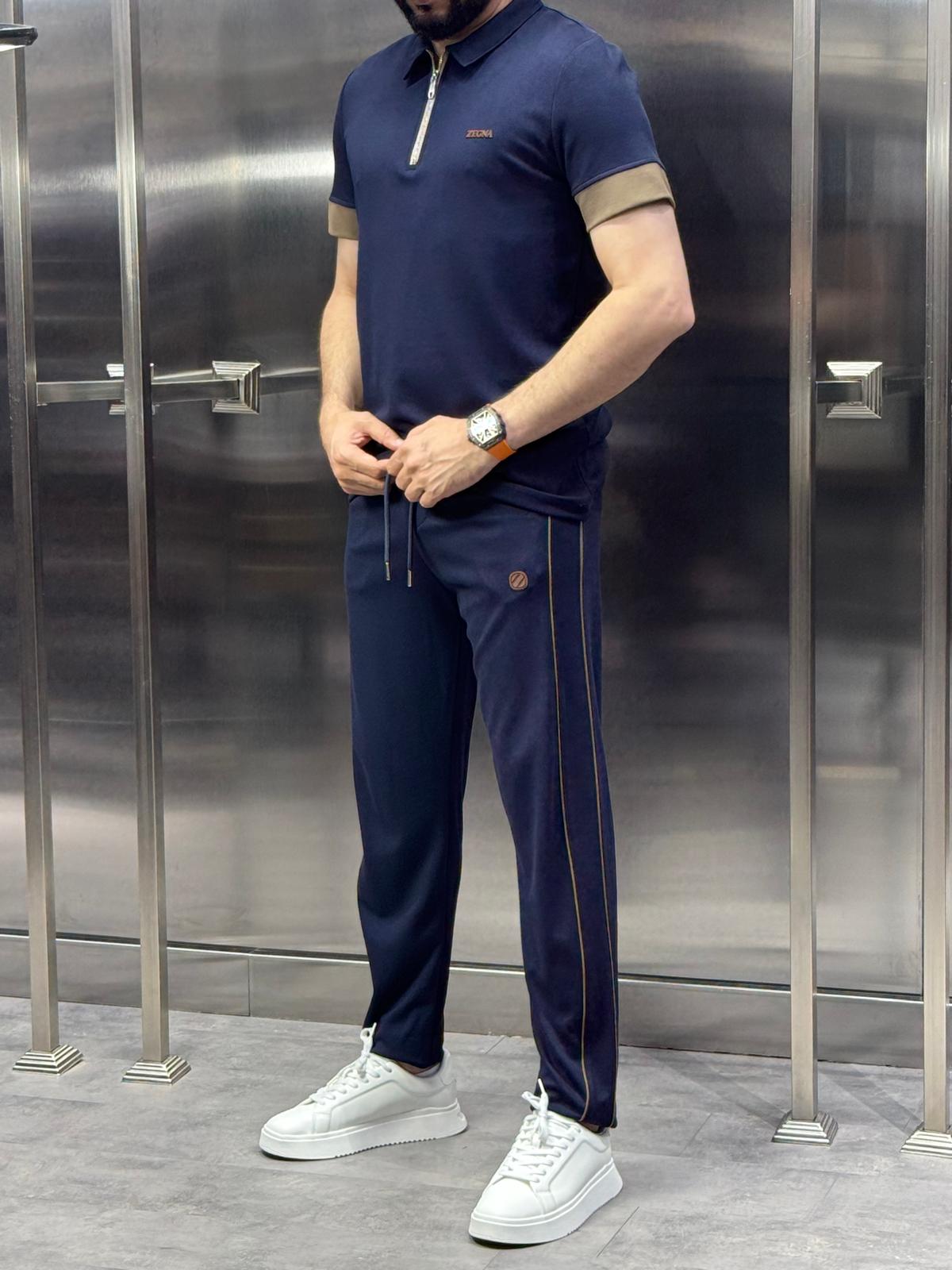 Zegna Lacivert Eşofman Takımı
