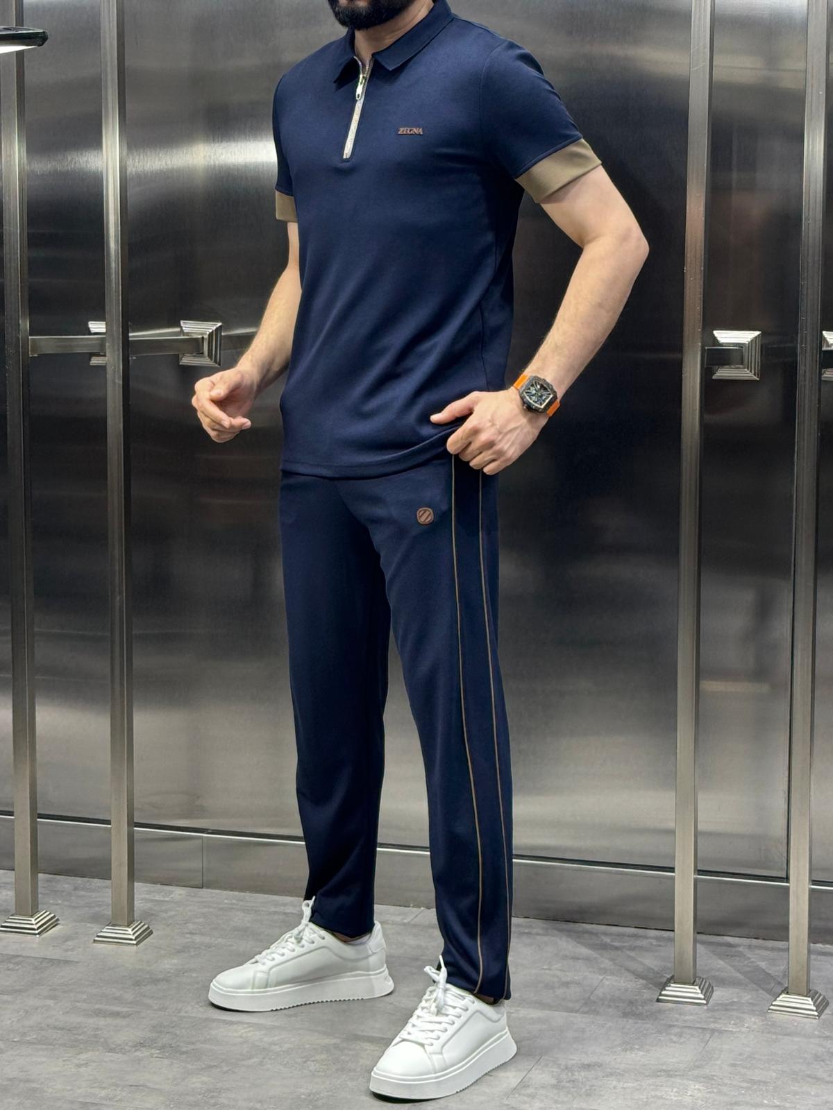 Zegna Lacivert Eşofman Takımı