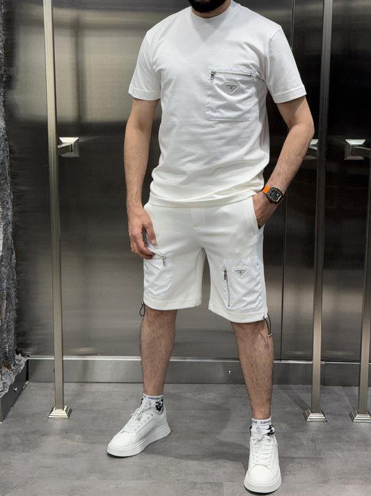Prada Şortlu Takım Beyaz