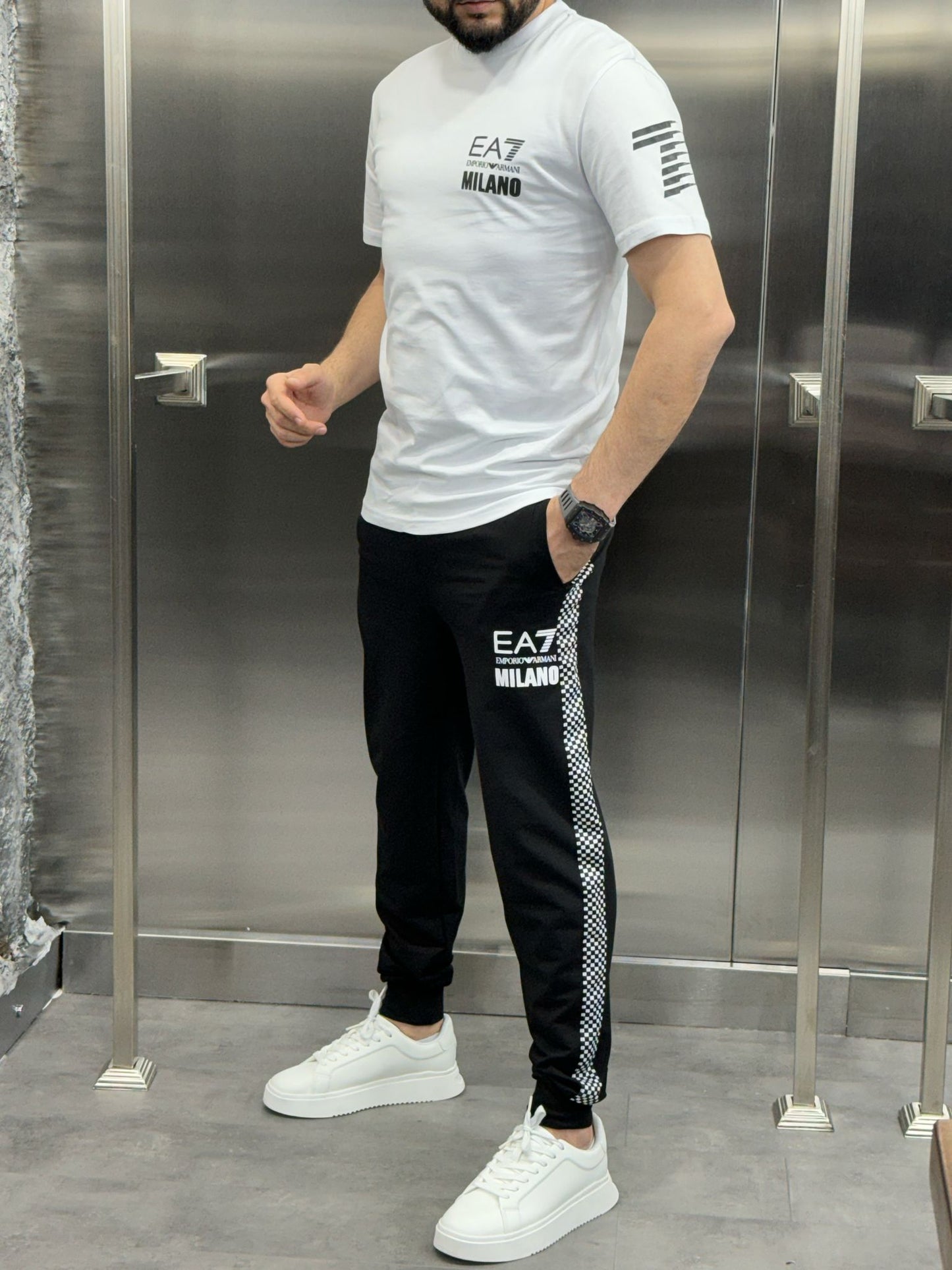 Armani EA7 Beyaz Eşofman Takım