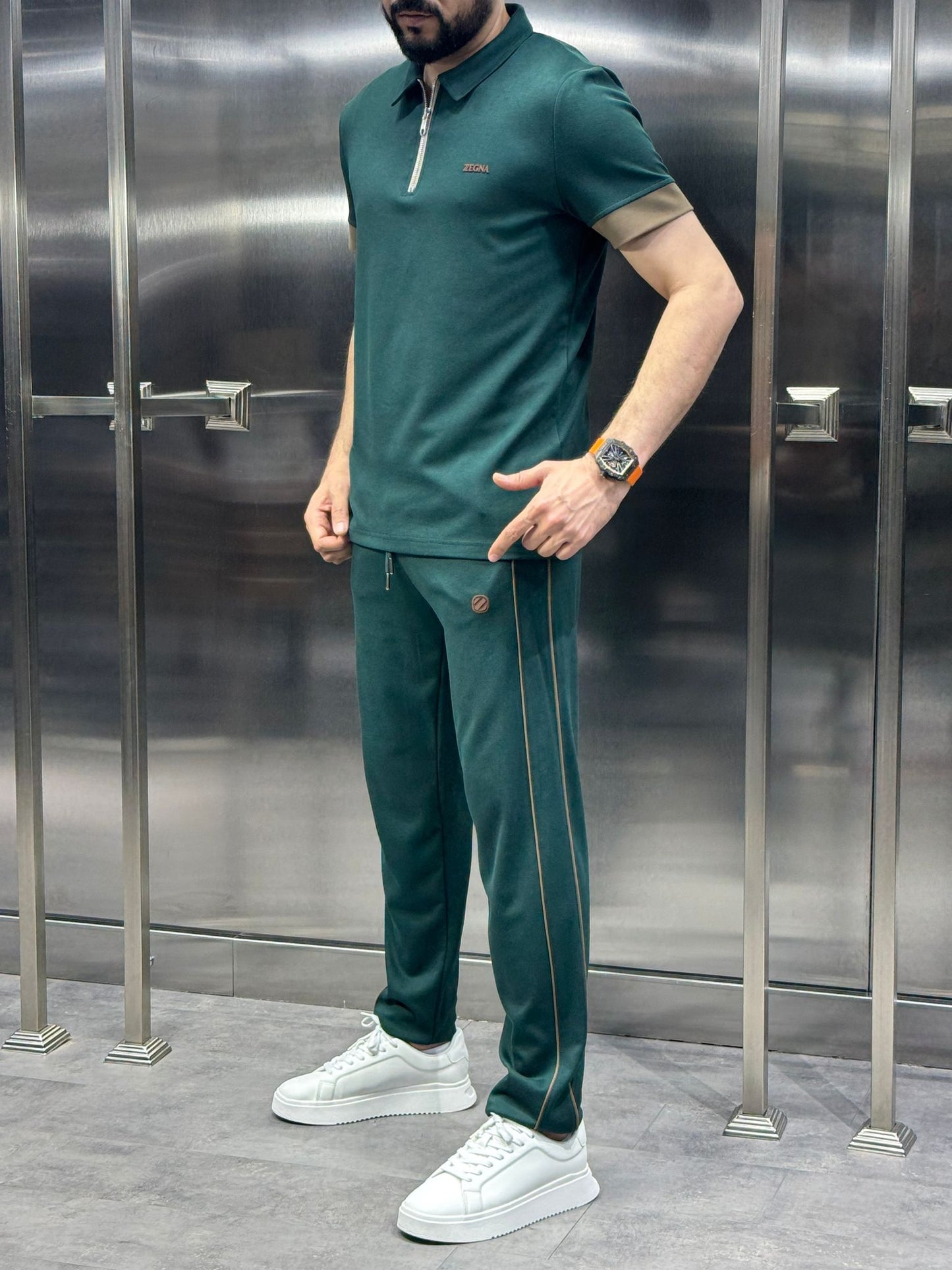 Zegna Yeşil Eşofman Takımı