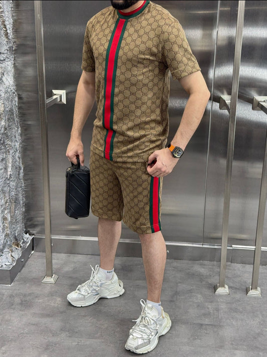 Gucci Şortlu Takım Bej