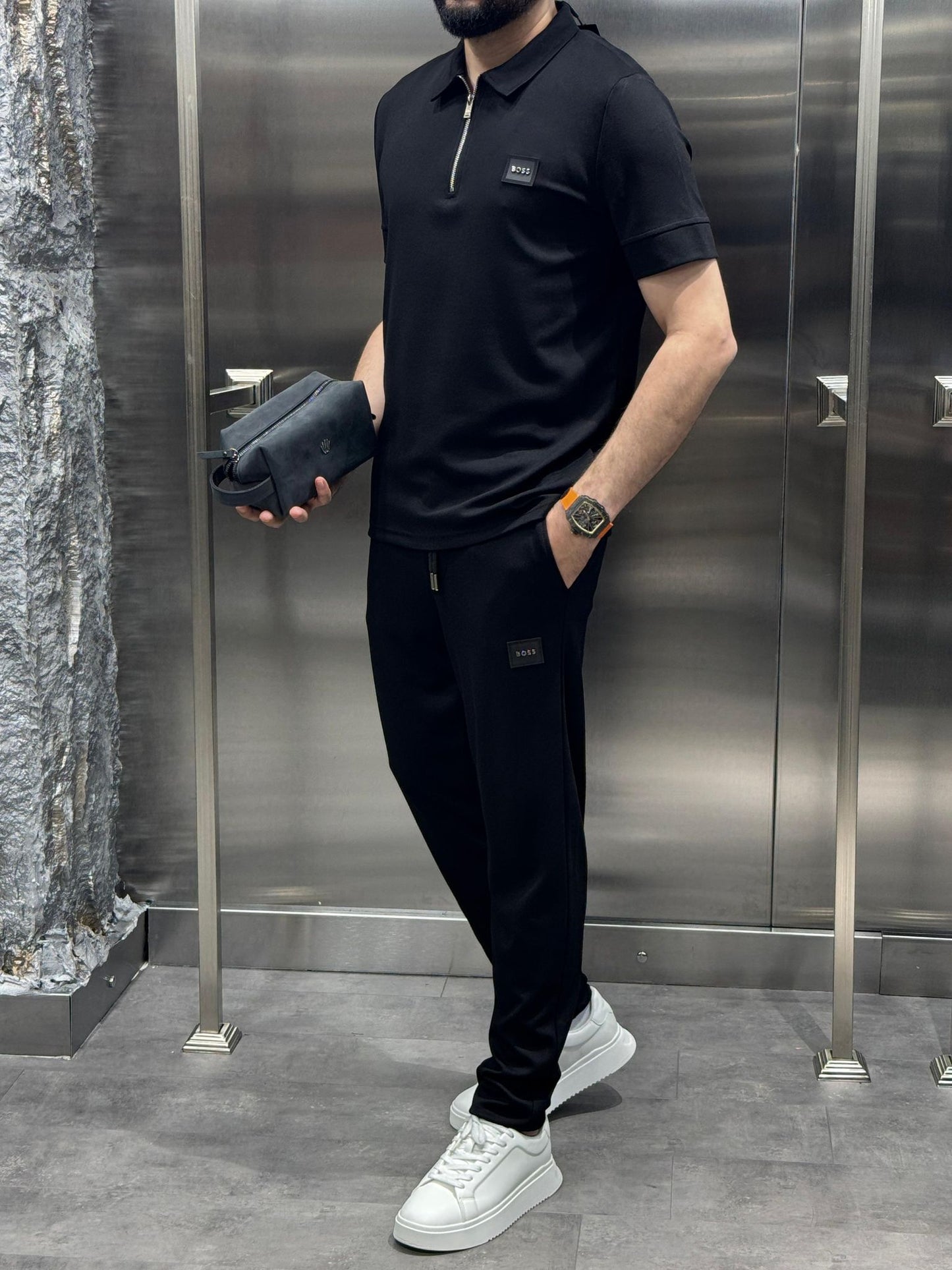 Boss Siyah Eşofman Takımı