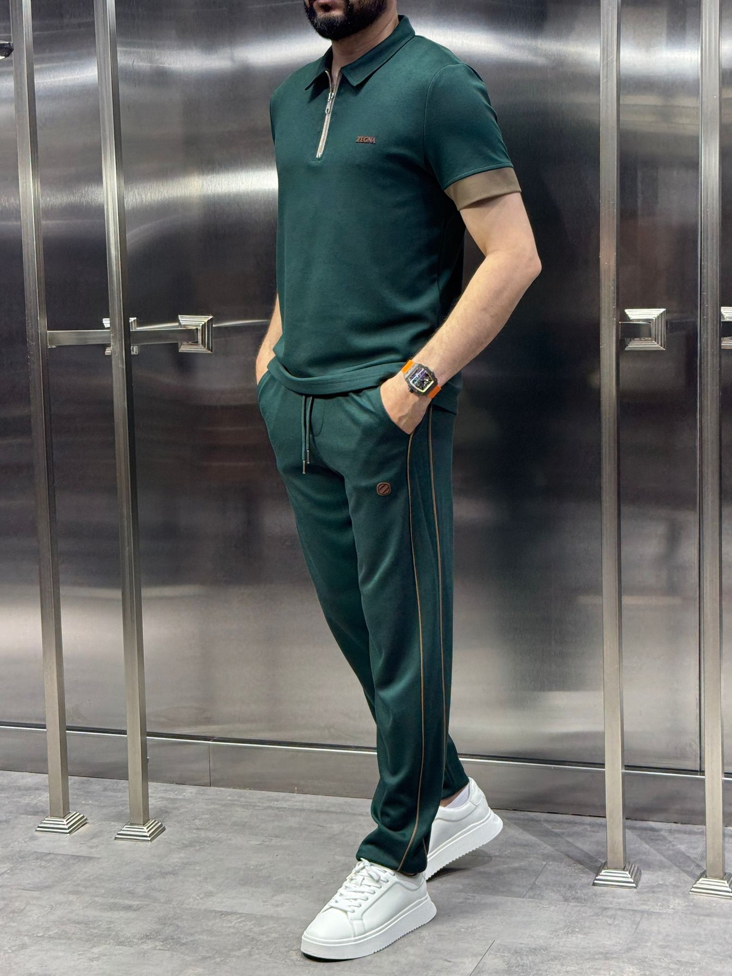 Zegna Yeşil Eşofman Takımı